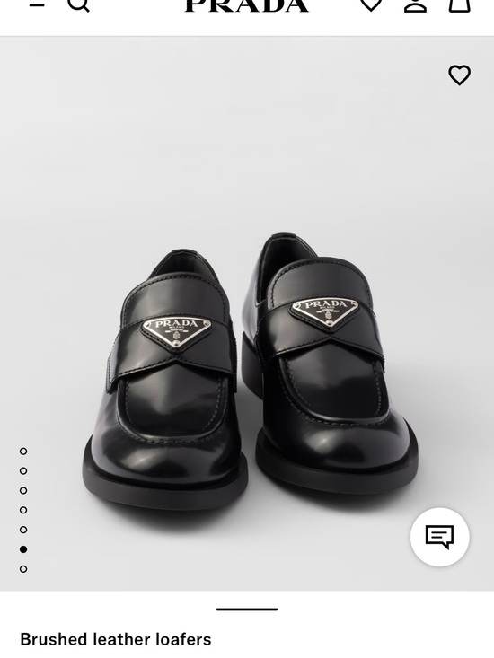 Prada Shoes - Size Euro 40-Prada Black Brushed Leather Loafers women’s